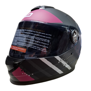 Casco BLD M65 Emporio Negro/Gris/Rosa Mate