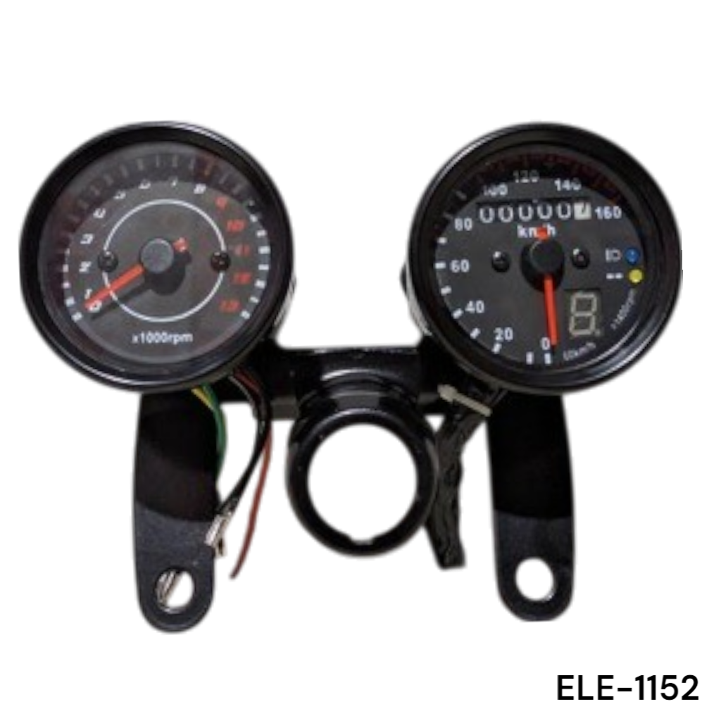 TACOMETRO UNIVERSAL CAFÉ RACER REDONDO PEQ NEGRO