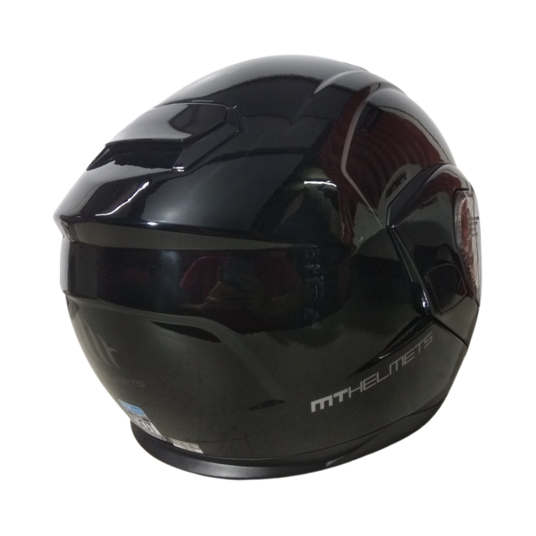 Casco Modular MT Atom SV Solid Negro Brillante