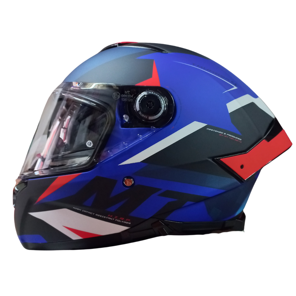 Casco MT Thunder 4 SV Exeo D7 Azul/Blanco/Rojo Mate