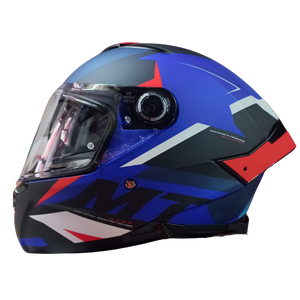 Casco MT Thunder 4 SV Exeo D7 Azul/Blanco/Rojo Mate