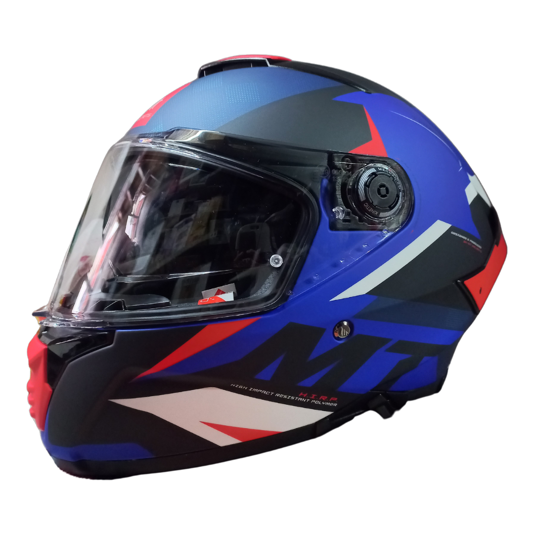 Casco MT Thunder 4 SV Exeo D7 Azul/Blanco/Rojo Mate