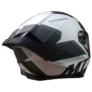 Casco MT Thunder 4 SV Exeo C2 Blanco/Negro Mate