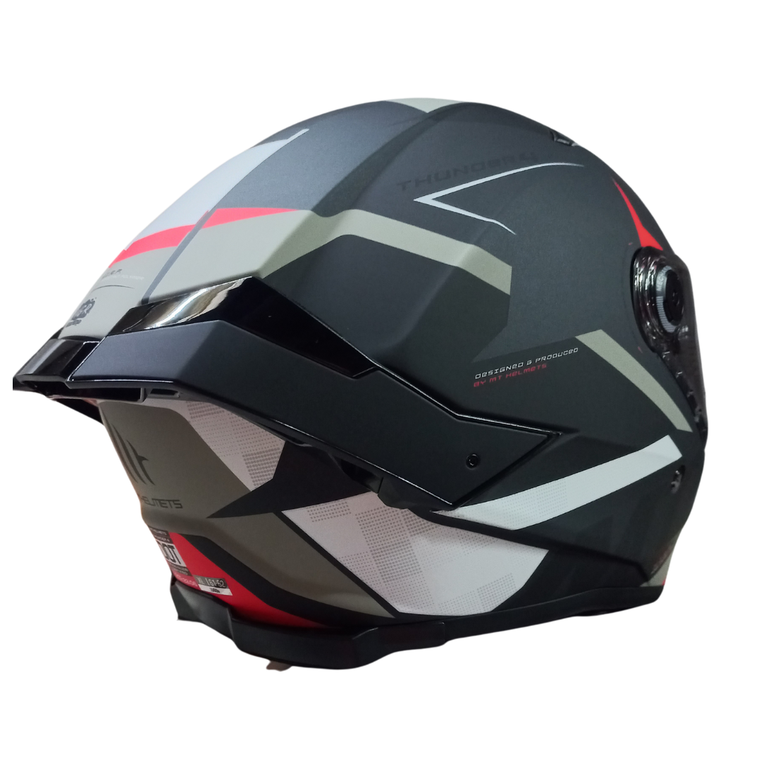 Casco MT Thunder 4 SV Exeo B5 Negro/Rojo/Blanco Mate