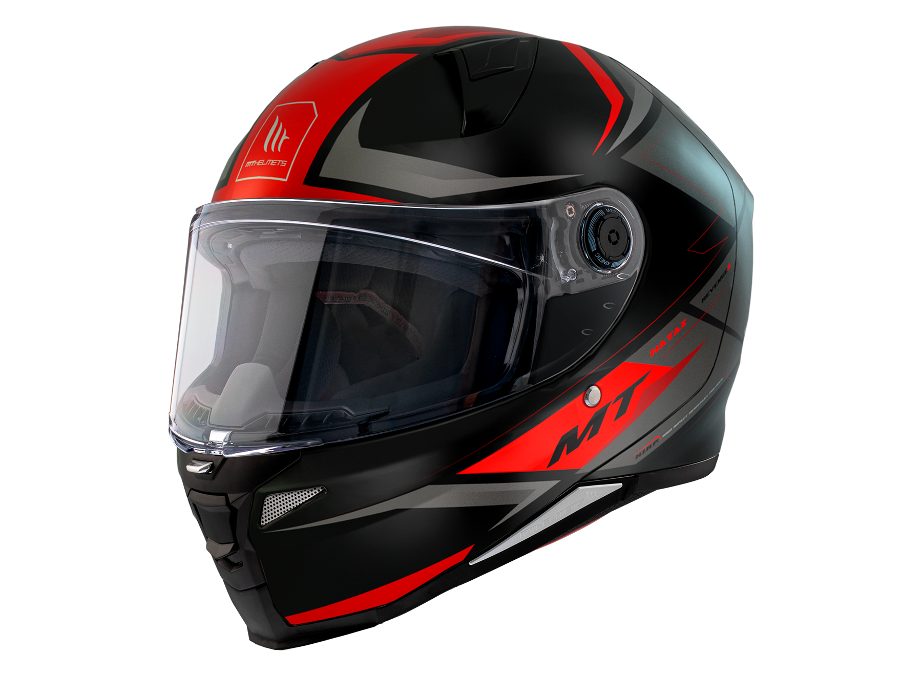 Casco MT Revenge 2 Hatax B5 Negro/Rojo Mate