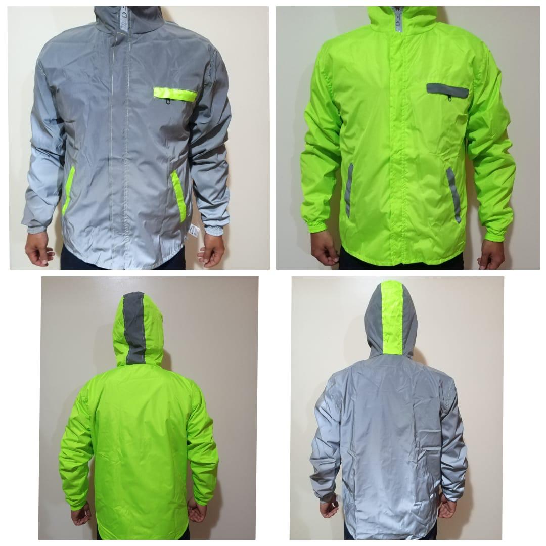Jacket Reflectiva Semi Impermeable Reversible Verde