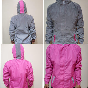 Jacket Reflectiva Semi Impermeable Reversible Rosada