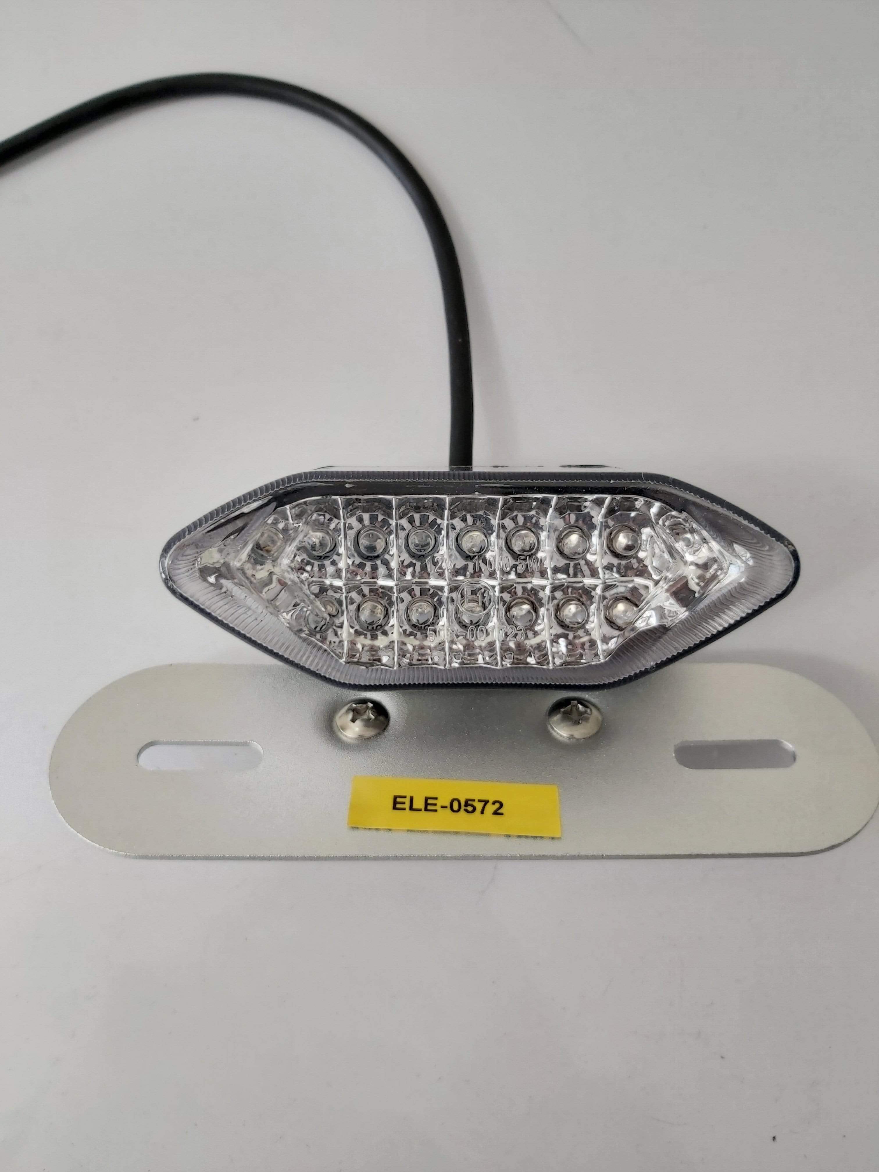 Moto Repuestos Calle Blancos Stop Stop Led Gris con Porta Placa con Direcciones Jetar