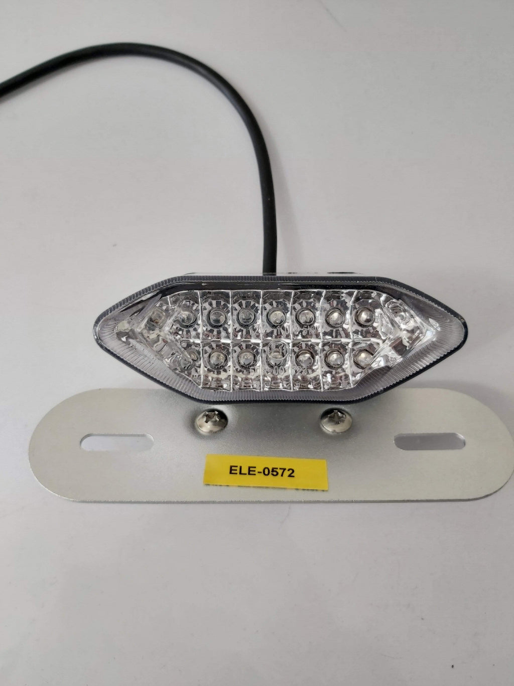 Moto Repuestos Calle Blancos Stop Stop Led Gris con Porta Placa con Direcciones Jetar